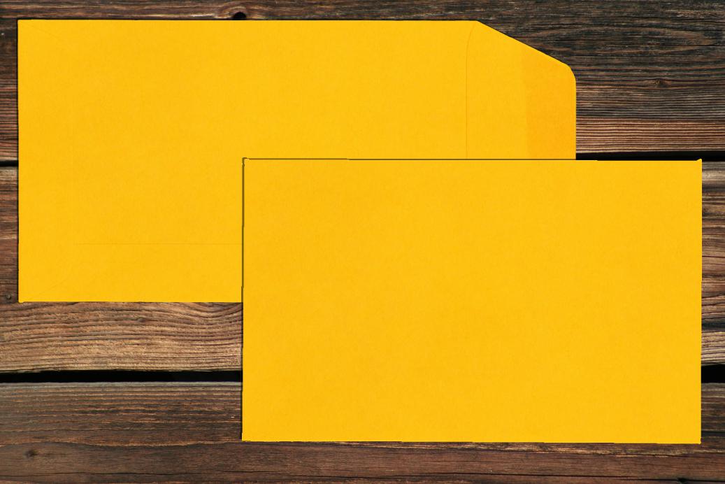 Versandtaschen 65x105 mm Nassklebend Butterblumengelb 120 g/qm